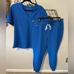 FIGS Royal Blue Scrub Set